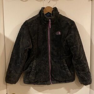 The North Face, Kids, Reversible Gray, Blue and Purple Jacket.
